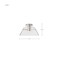 Nuvo Edmond, 17 Inch LED Semi Flush, Polished Nickel with Clear Glass 62/2054 - alternate 6